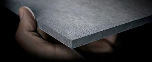 Il materiale viene prodotto in pannelli di dimensione massima di 1,25 x 3,10 m (4 x10 ) e può essere reso di qualsiasi grandezza o forma in produzione o in cantiere.