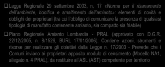 Regione Lombardia Legge Regionale 29 settembre 2003, n.