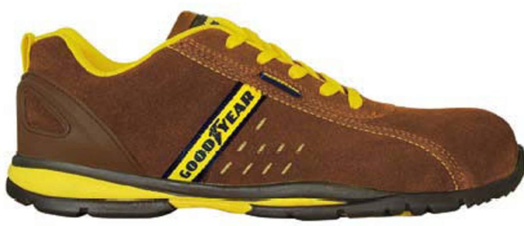 SCARPA GOODYEAR G3000 S1P HRO Calzatura in pelle crosta scamosciata, tallone in gomma, Resistente fino a 300 HRO.