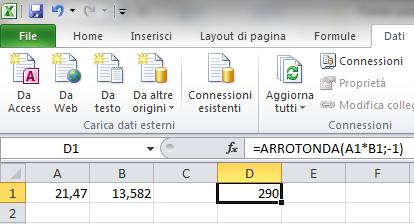 SINTASSI DELLE FUNZIONI Arrotonda «=ARROTONDA(num;num_cifre)» ove: - num è il numero che si desidera arrotondare; - num_cifre è il numero di cifre al quale si desidera arrotondare num (se num_cifre è