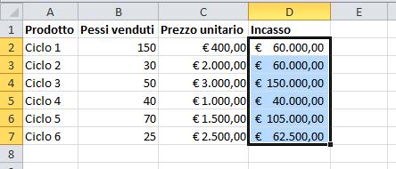 PROTEGGERE E SPROTEGGERE LE CELLE Per proteggere una o più celle (le celle possono