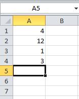 LE FUNZIONI DI BASE Somma automatica Si supponga di voler sommare i seguenti quattro numeri (4, 12, 1, 3).