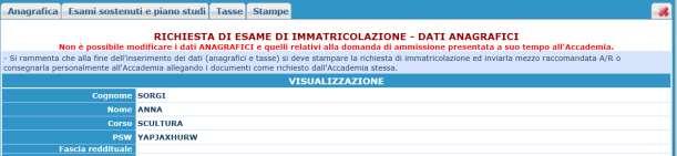 Ad avvenuta immatricolazione l'accademia vi invierà una mail con il nuovo codice di accesso.