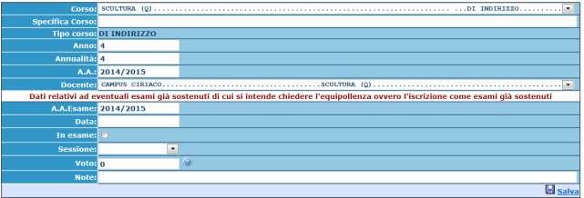 Per iscrivere i Corsi selezionati, cliccare su "Iscrivi Corsi selezionati ecc.