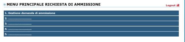 (inviatevi via e-mail al momento dell inserimento della domanda di ammissione).