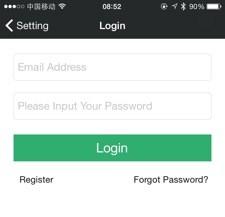 1.7 Registrazione utente Potete registrare il vostro account personale; l applicazione caricherà i vostri dati sul server cloud.