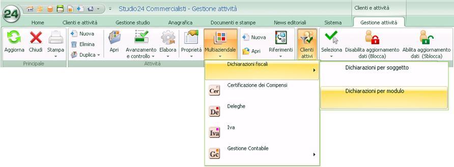 GENERAZIONE FILE PER INVIO TELEMATICO Nel nuovo menu la generazione dei file telematici sono lanciabili dalla voce Genera presente nel gruppo Telematico.