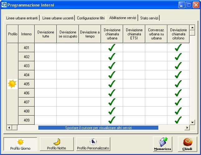 Passare alle successive opzioni o tramite selezione del mouse o tramite i tasti freccia.