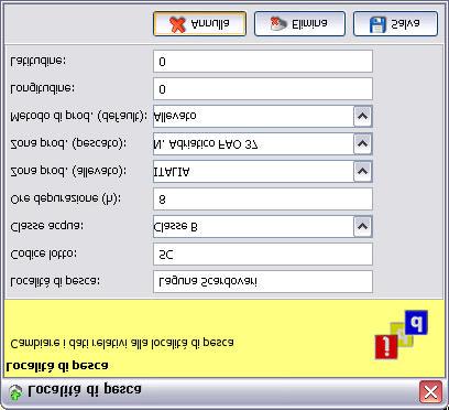 5 Anagrafica Aree di raccolta / Località di pesca Per visualizzare l anagrafica delle località di pesca / aree di raccolta si deve cliccare sulla relativa icona ( barra degli strumenti (o selezionare