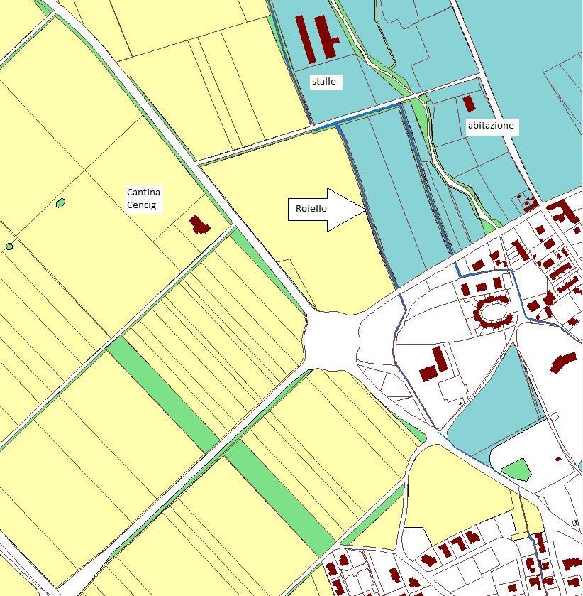 ZONIZZAZIONE AMBITO CONTRATTO DI RIO Il tragitto del Roiello si sviluppa da nord verso sud nel territorio comunale costeggiando parallelamente l'ambito del parco del Torre.