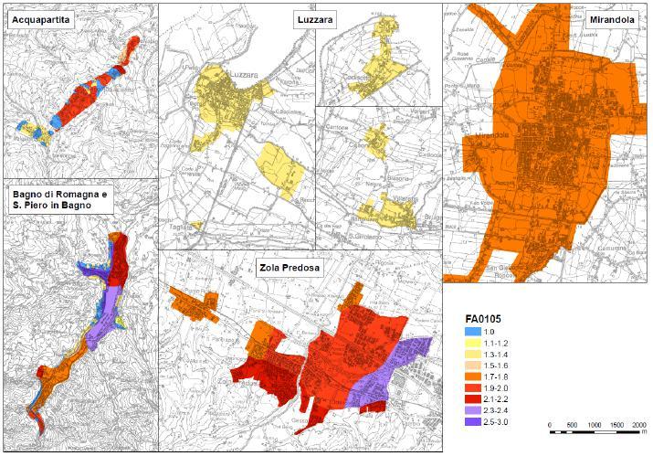 Il parametro H MS e le applicazioni urbanistiche Nonostante una pericolosità di base di valore