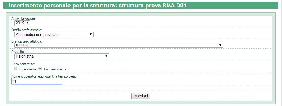 PERSONALE Il Numero di Equivalenti a Tempo Pieno (NETP) da inserire nel sistema è un numero intero.