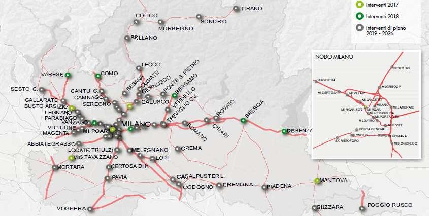 Il piano stazioni 82 easy station Interventi 2017 Interventi 2018 Interventi 2019 Interventi di piano 2020-2026 1 81 Network Grandi Stazioni Rail 214 Network RFI - Stazioni