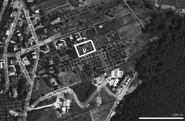 FONTE NUOVA, LOC. LA TORRICELLA. FOTO SATELLITARE DELL AREA FONTE NUOVA, LOC. LA TORRICELLA. POSIZIONAMENTO DEI RESTI DELLA VILLA so, per la moglie Marcia Fedra, per i suoi familiari e i loro liberti 40.