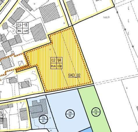 L intervento prevede la realizzazione di edifici ad uso residenziale, comprensivi di opere di urbanizzazione, con area verde e parcheggio pubblico attrezzato minimi fissati, indice territoriale pari