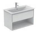 Lavabo top doppio bacino 120 cm Lavabo Top Connect AIR da cm abbinato a mobile sottolavabo a due cassetti e colonna 120 cm