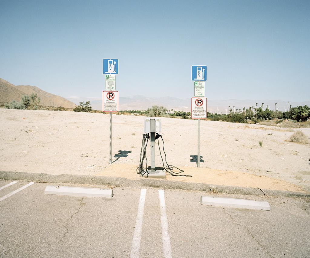 On the road charge point, Palm Springs, California,