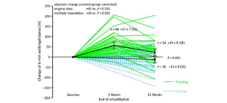 Secondary endpoints: 6MWT Ehlken