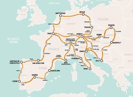 LA ROUTINE Immaginate di essere sul punto di iniziare uno di quei turbinosi viaggi in Europa: sedici città in sette giorni.