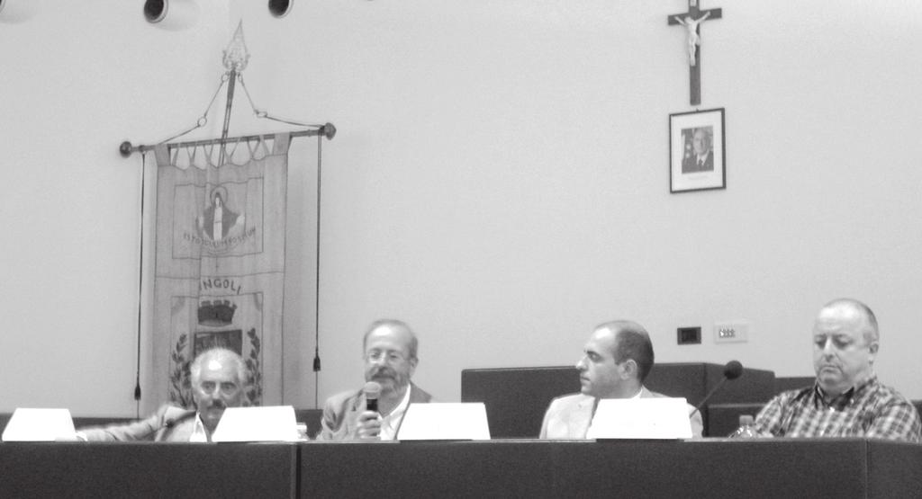Fig. 1 - I relatori dei lavori convegnistici della mattinata, da sinistra: Antonio Cioccolani,, Luca Pernici, Fabio Quarchioni.