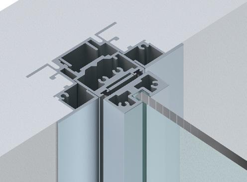 C- Recessed door jamb. Available for brickwork or plasterboard installation. For walls of 05 mm thickness.