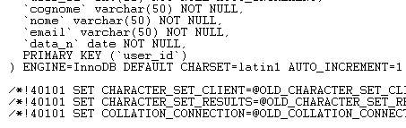 sql) query che costruisce le