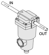 Codici di Ordinazione AMH10 AMH0 AMH 20 03 J Sub-microfiltro disoleatore con prefiltro Serie AMH Dimen.