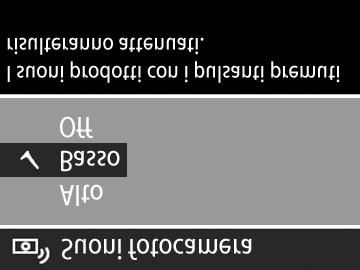 5 Per uscire dal menu Configura e tornare al menu Cattura o Riproduzione, evidenziare l'opzione ESCI DA CONFIGURA e premere il pulsante OK.