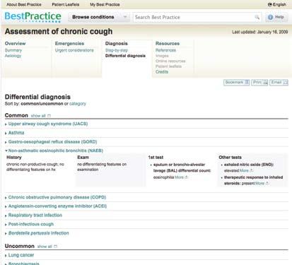 Rassegne monografiche Valutazione Le monografie di valutazione forniscono una guida dettagliata sulla diagnosi dei sintomi clinici chiave e sull utilizzazione di test e procedure diagnostiche.