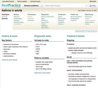 Rassegne monografiche Patologia Le monografie relative alle patologie contengono informazioni sulla gestione completa di un paziente, incluse informazioni generali, prevenzione e follow-up.