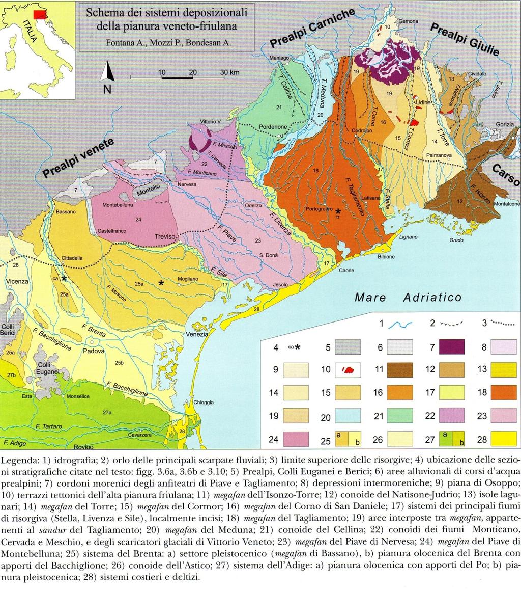 3.1. INQUADRAMENTO GEOLOGICO L area in oggetto si colloca nella bassa pianura veneta situata tra Padova e Venezia; in questa parte della pianura affiorano sedimenti prevalentemente medi o fini