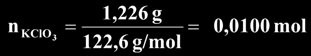 Esempio: Data la reazione Δ 2 KClO3 (s) 2 KCl(s) + 3 O2(g) quanti