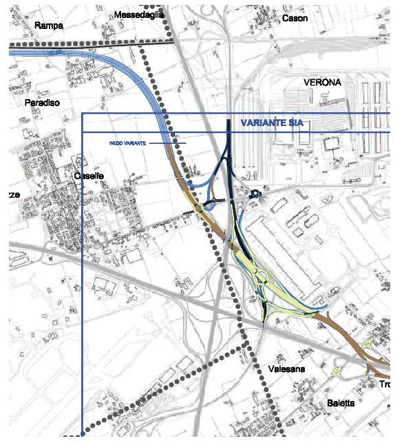 SITAVE Sistema Tangenziali Venete In questo ambito inquinato, Caselle, oltre ad essere interessato dall Aeroporto, dall incrocio di due Autostrade, dalla Brennero-Modena, dalla Brescia-Padova e anche