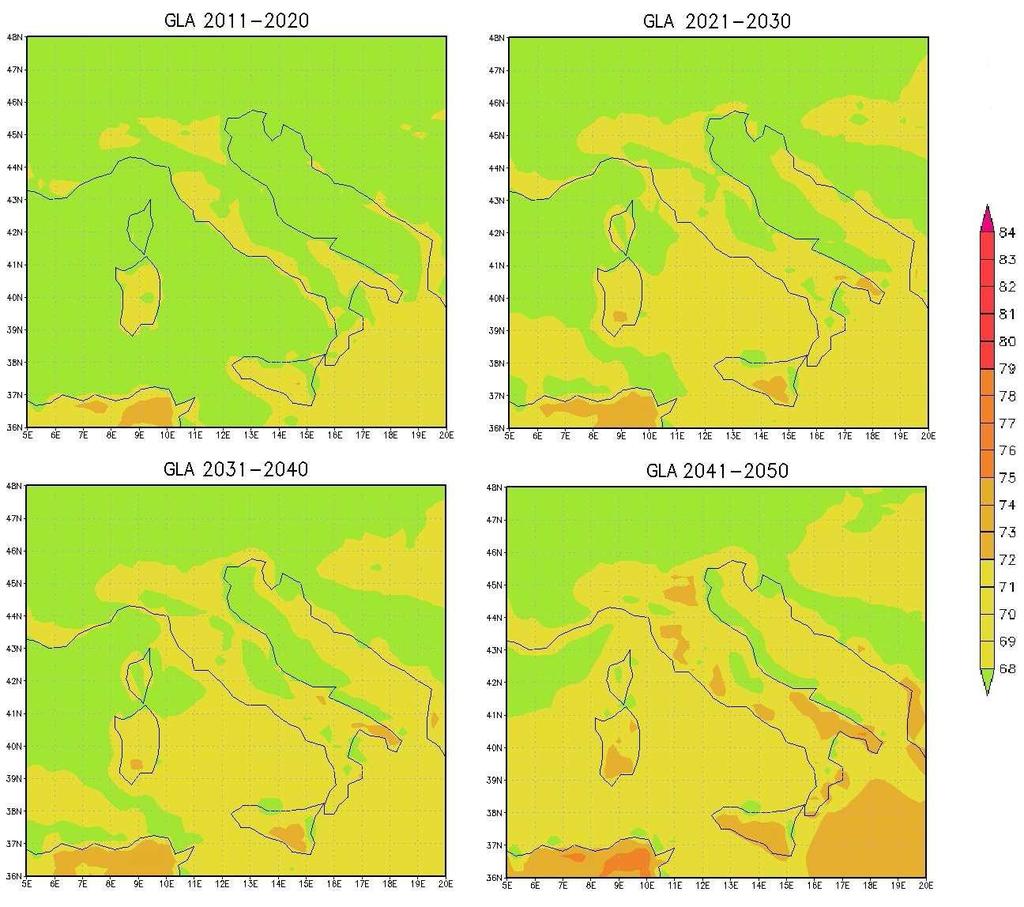 Andamento futuro del THI Segnalini et al., 2013.