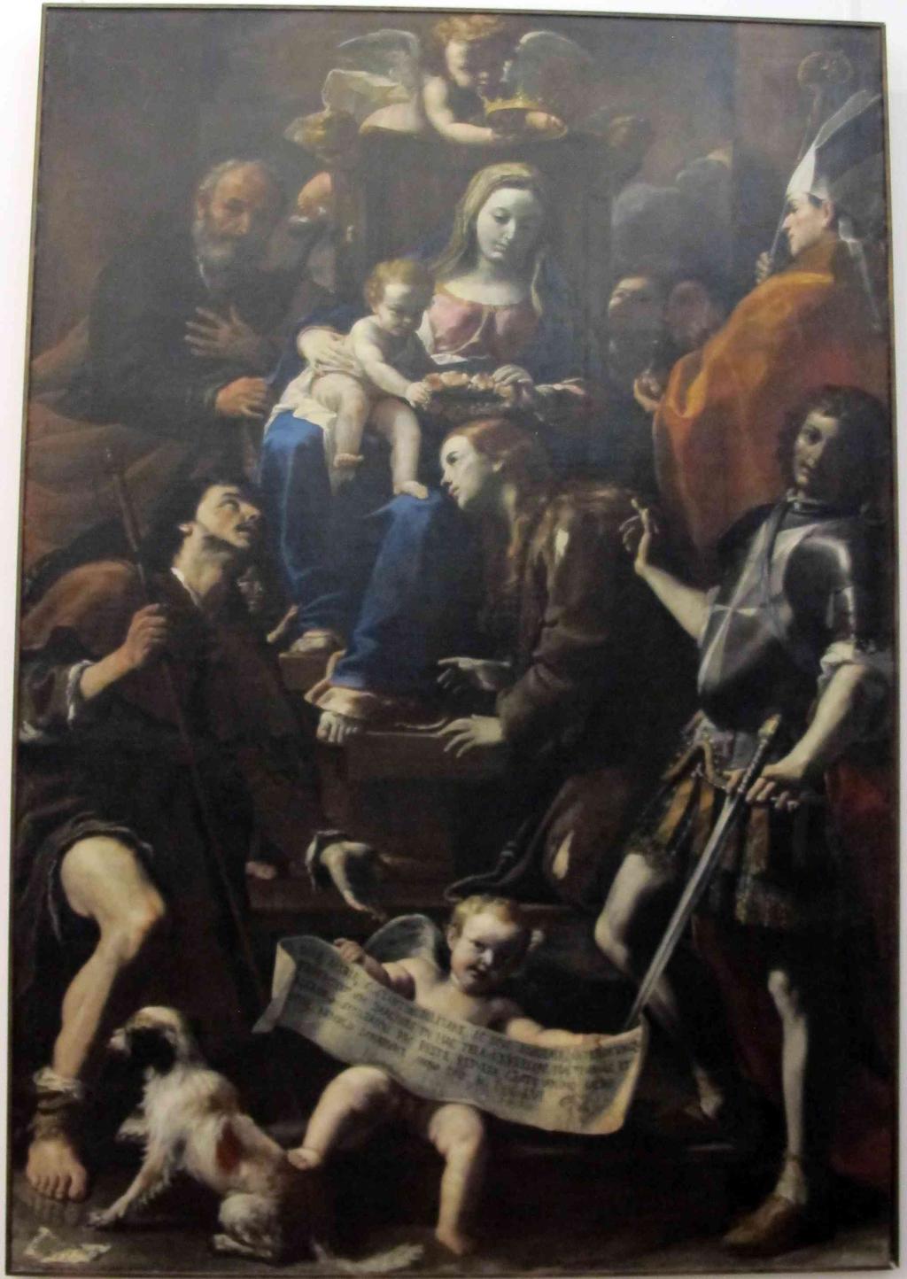 Mattia Preti, Madonna di ROSALIA eris in peste patrona Costantinopoli, olio su tela, Palermo, Palazzo dei 286,5x196 cm,