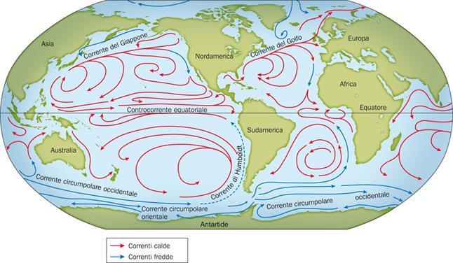 Quando un vento spira su una grande estensione oceanica per lungo tempo, tende a trascinare dei flussi d acqua nella stessa direzione; una volta in movimento, questa massa d acqua va a scorrere