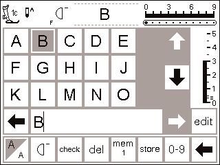 Alfabeto/Numeri 41 Programmazione delle lettere Programmare aprire la memoria (pulsante esterno «mem») selezionare una lettera la lettera appare nel display della memoria il