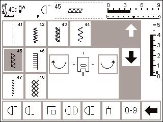 50 Direzioni di cucito/disegni a trasporto trasversale Cucito automatico in 4 direzioni Cucire in 4 direzioni senza girare il lavoro.