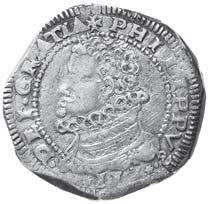 Carlo V (1516-1556) Tarì 153? - Busto barbuto coronato a s.