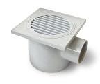 (attacco orizzontale) Materiale: PVC PVC trapped floor drain (horizontal outlet) Material: PVC Colour: Light Grey RAL 7035 Codice (mm) (mm) Ref.