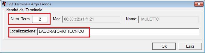 Se la password è corretta e la scuola si connette al server Argo, verranno inserite (automaticamente) in lista le istanze che identificano univocamente i terminali, con il loro indirizzo MAC e/o gli