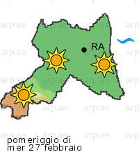 bollettino meteo per la provincia di Ravenna weather forecast for the Ravenna province costa coast Temp MAX 16 C 14 C 16 C 0mm Vento Wind 36km/h 36km/h 26km/h costa coast Temp.