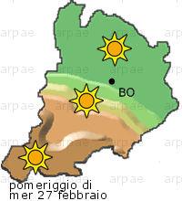 bollettino meteo per la provincia di Bologna weather forecast for the Bologna province Temp MAX 18 C 16 C Vento Wind 23km/h 18km/h Temp. min 7 C 7 C Temp MAX 18 C 16 C Vento Wind 31km/h 19km/h Temp.