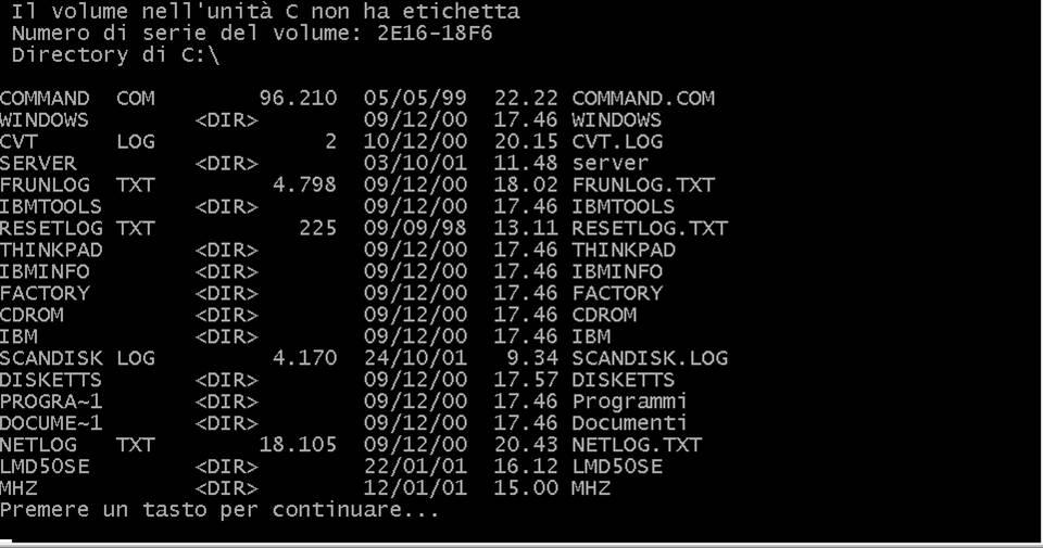 DOS DOS (Disk Operating System) è stato sviluppato nel 1981 dalla Microsoft.