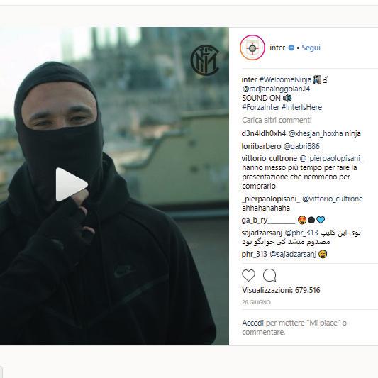 Instagram il miglior contenuto è stato dell Inter che con il video di presentazione di Nainggolan ha ottenuto un ER addirittura del 45,77%.