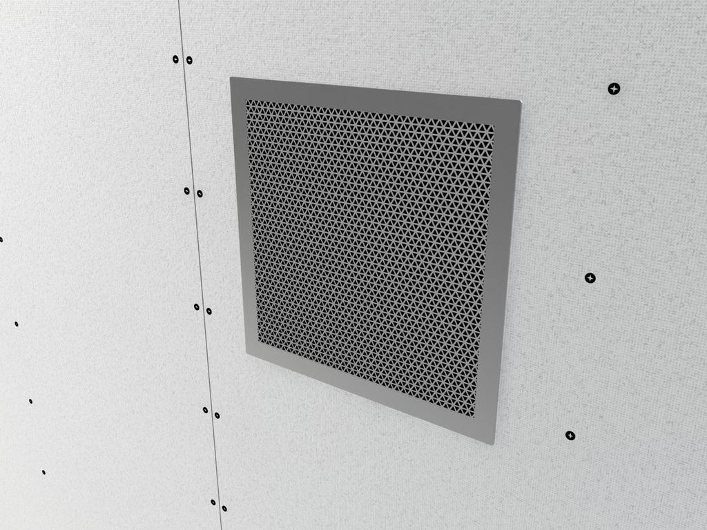 AF SYSTEMS Punti di presa/immissione d aria Protezione Varchi di Ventilazione in pareti flessibili e rigide Sistema di Protezione AF FIREGRILLE è una griglia in acciaio inox contenente materiale