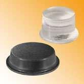 PIEDINI PIEDINI ADESIVI CILINDRICI IN POLIURETANO Materiale: poliuretano con adesivo in goa sintetica. Colore: trasparente, nero e grigio.