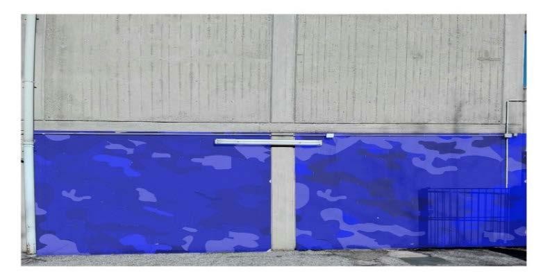 Titolo Murale: «Blue Blue Blue» Artista proponente: Giacomo Morelli nasce a Como nel 1995.