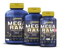 MEGA RAM PLUS PLUS Aminoacidi ramificati Kyowa adatti agli sportivi Aminoacidi ottenuti mediante fermentazione, non contiene ingredienti di origine animale 1000 mg con rapporto bilanciato 2:1:1