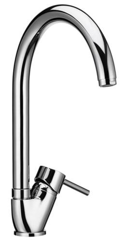 Mitigeur évier monotrou bec à P Ø26mm. ER.711 orizzontale canna P Ø18 mm. Horizontal single lever singlehole sink mixer with P spout Ø18 mm. Mitigeur évier monotrou horizontal bec à P Ø18 mm. ER.411P orizzontale canna P Ø26 mm.